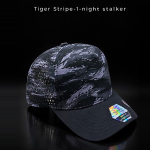 Wholesale Bulk Waterproof Golf <b>Cap</b> Dark <b>Grey</b> Tiger Stripe Camo 5-Panel Snapback Hats Perforated Breathable Camouflage for Men - Product Image 4