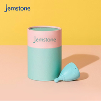 Boîte Cadeau Ronde Personnalisée avec Logo Imprimé, Écologique, en Carton Kraft, pour Emballage de Coupe Menstruelle Féminine