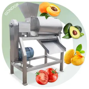 Máquina automática de despolpamento de mangas e maçãs, molho de tomate e damasco, frutas e frutas, máquina de despolpador de abacate de canal único