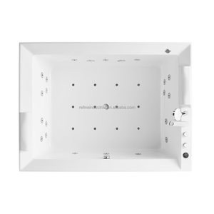 Luxe Moderne 1.8m <span class=keywords><strong>Blanc</strong></span> Acrylique Whirlpool Spa <span class=keywords><strong>Baignoire</strong></span> Jet D'eau <span class=keywords><strong>Tablier</strong></span> pour Intérieur 2 Personnes Massage <span class=keywords><strong>Baignoire</strong></span> pour Salle De Bains - Product Image 3