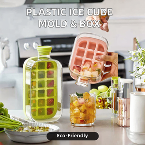 صينية مكعبات الثلج المنزلية من السيليكون <span class=keywords><strong>M</strong></span> ، ثلاجة مضغوطة الصنع من أجل استخدام قش الغلاية - Product Image 3