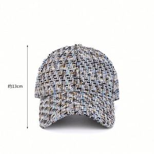 Nouvelle Arrivée 2025 – Casquette de Baseball Unisexe en Tweed à Carreaux Tendance pour Femme – Chapeau Décontracté et Sportif pour l'Automne et l'Hiver - Product Image 3