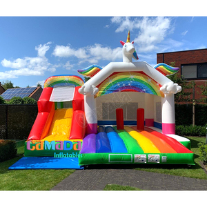 Castillo Inflable <span class=keywords><strong>de</strong></span> Color Rosa Usado para Fiestas a <span class=keywords><strong>Precio</strong></span> Económico, Castillo Inflable Comercial - Product Image 5