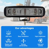 Feux de sécurité LED pour chariot élévateur, rouge - Pack de 2 feux LED pour chariot élévateur, zone droite et latérale, 1600LM, 30W, DC12-80V
