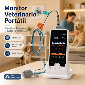 <span class=keywords><strong>Appareil</strong></span> de surveillance vétérinaire professionnel avec station d'accueil, écran haute résolution, câble de sonde pour <span class=keywords><strong>l</strong></span>'<span class=keywords><strong>oxygène</strong></span> et <span class=keywords><strong>le</strong></span> pouls des animaux de compagnie - Product Image 2