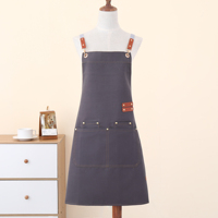 Tablier de cuisine personnalisé avec logo pour barista, serveur, chef, barman – Tablier en toile avec logo sur mesure