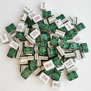 Hot-selling Emerald Green Luxury Four-Layer Anti-Fade American <b>Mahjong</b> <b>Set</b> with Acrylic Tiles for Entertainment - Product Image 1