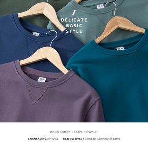 Chalecos de Felpa de Algodón de 320 g de Color Sólido para Hombre y Mujer, Estilo Retro Americano, Cuello Redondo, Color Caqui, Opciones de Bordado/Estampado con Patrón de Corazón - Product Image 4