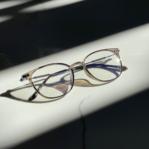 LMA 9531 Retro Blue Light Blocking Glasses Metal Optical Eyewear Ultra Light TR90 <b>Frame</b> Designer Square <b>Eyeglasses</b> Custom Logo - Product Image 3