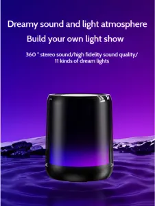 2024 New Products RGB Light Portable Mini Outdoor Wireless Bluetooth Speaker For Mobile Phone PC Karaoke Party Outing