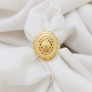 Anillo de filigrana de Plata de Ley 925 de Venta caliente Ajuste de bisel de oro de 18 quilates para bodas y fiestas - Product Image 2