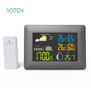 Digital Home <strong>Weather</strong> Station <strong>Barometer</strong> Function Low Power LCD Display Plastic IP65 Rated CE ROHS Certified Temperature - Product Image 1