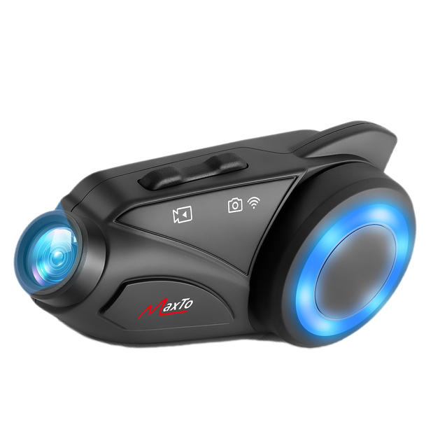 Maxto M3 Motorcycle Helmet  Intercom with Camera Record Headset