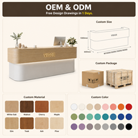 Bureau d'accueil moderne et minimaliste, comptoir personnalisable pour hôtel, bureau, école, salle de sport et salon de beauté