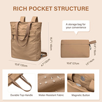 Sac à dos convertible personnalisé en usine, imperméable, léger, pour ordinateur portable, sac à dos de voyage, sac fourre-tout