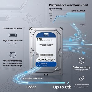 내장형 SATA 7200RPM 3.5인치 4TB 기계식 하드 드라이브 (데스크탑 컴퓨터용, 대용량 감시용) - Product Image 2