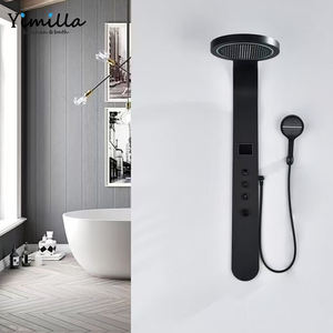 Cabezal de ducha de luz LED 2025, ducha de lujo, cascada, rociador de lluvia, temperatura <span class=keywords><strong>constante</strong></span>, pantalla Digital, mezclador de Ducha - Product Image 4