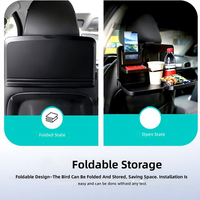 Organisateur de voiture pliable multifonctionnel de style minimaliste en PP fourni par le fabricant avec porte-gobelet et plateau repas monté sur la banquette arrière