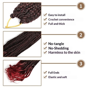 Perruque en fibre chimique à double trame, fabriquée à la machine, <span class=keywords><strong>avec</strong></span> dreadlocks noires pour femmes, boucles françaises à trois brins en soie, pour le commerce extérieur et la consommation nationale - Product Image 3