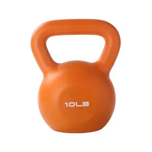 Conjunto de kettlebell personalizado, conjunto de plástico ajustável 5lb 10lb 15lb kettlebell esportivo para mulheres