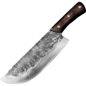 7 Zoll High-Carbon Stahl Chinese Meat Cleaver Küche Metzger Messer Hand geschmiedet Camping Kochen Schlacht messer