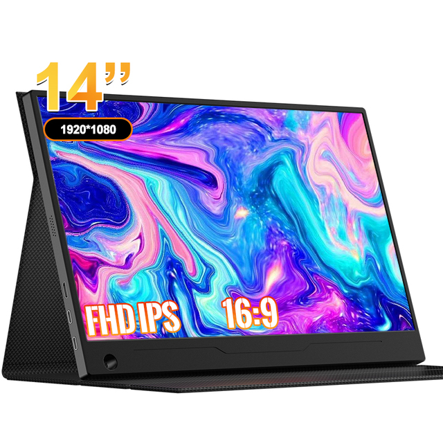 EIMIO China OEM 14 Inch 1080p IPS Portable Monitor with Type-C Interface CE/FCC/ROHS Certified for Laptop Use