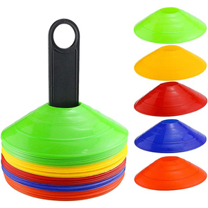 Conos de Fútbol Portátiles de PE con Bolsas y Soportes, Equipo de Entrenamiento Deportivo Multifuncional para Balón y Conos de Agilidad - Product Image 2
