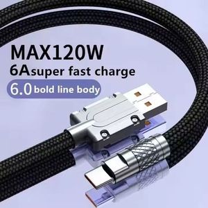 สาย USB C ถักไนลอนชนิด C สายชาร์จโทรศัพท์120W สายดาต้าชาร์จเร็ว6A - Product Image 3