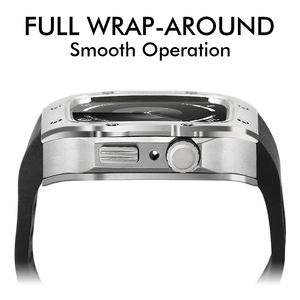 Boîtier de montre en acier inoxydable doré de luxe pour kit de modification, <span class=keywords><strong>bracelet</strong></span> en silicone gravable pour <span class=keywords><strong>Apple</strong></span> <span class=keywords><strong>Watch</strong></span> Series 9 8 7 6 5 4 <span class=keywords><strong>SE</strong></span> 44 mm 45 mm - Product Image 4