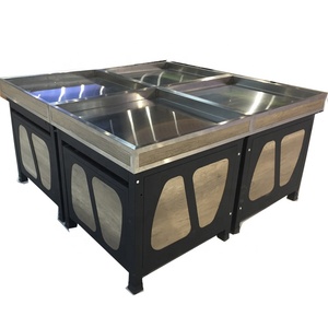 Estantes de madera para supermercado, góndola para frutas, verduras, <span class=keywords><strong>mercado</strong></span>, estantería moderna para fruterías - Product Image 3