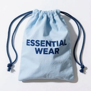Bolsa de tela de algodón muselina blanca con cordón y logotipo personalizado, precio de fábrica, para zapatos, ropa y calcetines, con función de seguridad. - Product Image 5