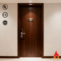 Puerta de Madera Sólida para Dormitorio, Diseño Transicional, Prevención de Incendios, para Apartamento, Supermercado, Vestíbulo, Hotel, Hospital, Exterior, Sótano