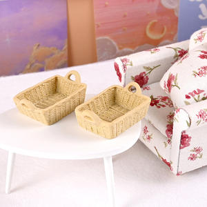 Cesta de Almacenamiento en Miniatura de Resina a Escala 1:12 para Casa de Muñecas, Accesorios de Modelo, Juguetes, Decoración para el Hogar - Product Image 5