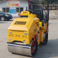 Rouleau vibratoire à double tambour IDEAL, 2 tonnes, moteur diesel, haute efficacité, 9HP/13HP, garantie de 2 ans