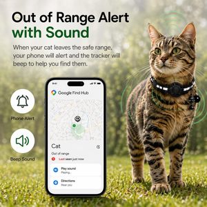 JNLIK ปลอกคอ GPS สำหรับแมวอัจฉริยะ IPX7 กันน้ำ ตัวติดตามบลูทูธ ติดตามแบบเรียลไทม์สำหรับการตรวจสอบสัตว์เลี้ยงแอนดรอยด์ - Product Image 3
