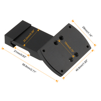 FOCUHUNTER R & R Red Dot Sight Adaptateur 21mm 35 Degrés Offset Optique Red Dot Base Plate R & R Spécifications Adaptateur Accessoires