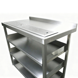 โต๊ะเสิร์ฟเครื่องดื่มสแตนเลส 4 ชั้น สำหรับร้านกาแฟ ร้านชานม และร้านอาหาร - Product Image 5