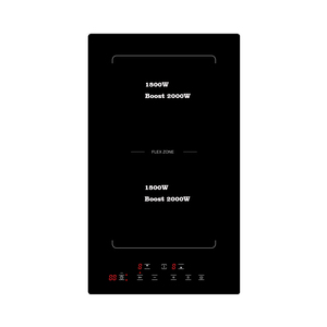 <span class=keywords><strong>Placa</strong></span> de <span class=keywords><strong>Inducción</strong></span> Eléctrica Domino de 2 Quemadores con Zona Flexible en Negro - Product Image 3