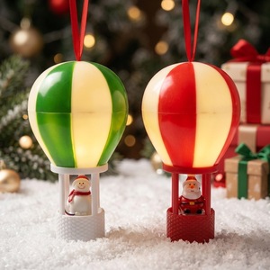 Christmas Hot Air Balloon Lantern LED Candle <b>Light</b> Hanging Ornament for <b>Xmas</b> <b>Tree</b> Desktop Holiday Party Decoration - Product Image 2