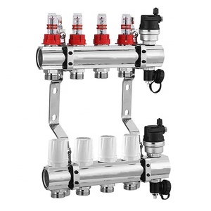 Tubo del collettore di <span class=keywords><strong>riscaldamento</strong></span> <span class=keywords><strong>a</strong></span> <span class=keywords><strong>pavimento</strong></span> da 2 <span class=keywords><strong>a</strong></span> 12 Loop per sistema di <span class=keywords><strong>riscaldamento</strong></span> <span class=keywords><strong>a</strong></span> <span class=keywords><strong>pavimento</strong></span> con sfiato dell'aria del flussometro e valvola di scarico - Product Image 1