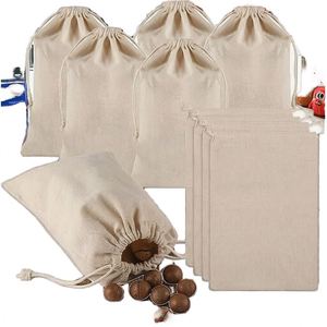Pochette en tissu écologique personnalisée, petit sac à cordon avec logo personnalisé, coton mousseline, sachets de thé bio - Product Image 1