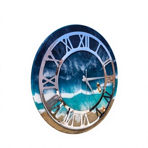 Small Vintage Resin Hanging Transparent Antique Finish Art Deco Design Quartz Movement Living Room Needle Display AAA <b>Battery</b> - Product Image 1
