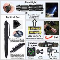 Kits de survie en plein air 18 en 1, équipement et outils tactiques de survie pour le camping, la randonnée, la chasse, l'aventure en plein air