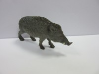Figura 3D de Simulación Personalizada, Animal Salvaje, Jabalí, Juguete de PVC, Estatua, Decoración para el Hogar, Adorno Animal