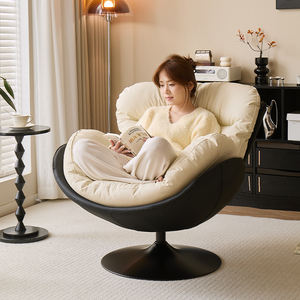 Canapés de luxe pivotant en cuir métal nordique hôtel chaise canapé moderne <span class=keywords><strong>fauteuil</strong></span> sectionnel maison oeuf salon canapé ensemble meubles - Product Image 3