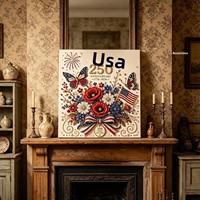Nouvelle Peinture Diamant Perle Plastique USA 250ème Anniversaire Aigle Monument Artisanat Mosaïque Sans Cadre DIY Décoration Murale Artisanale