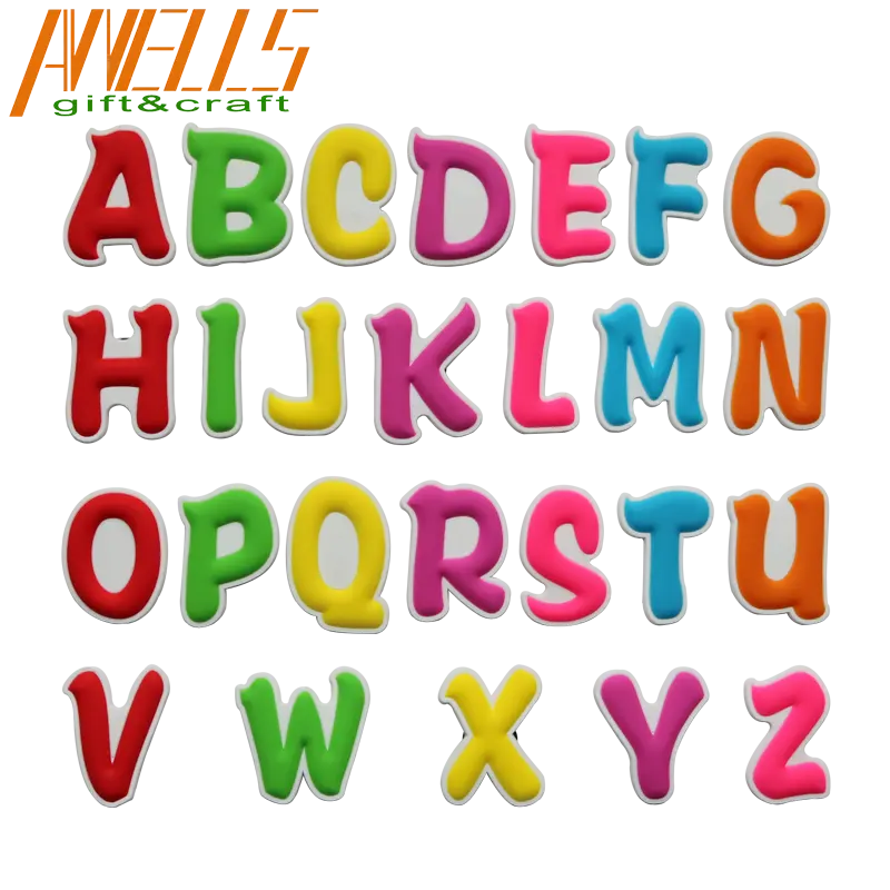 PVC Magnetic Letters Alphabet Toys Fridge Magnets Stick Colorful ABC Alphabet Learning Spelling Uppercase Toy for Kids