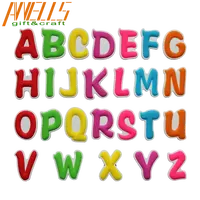 Letras magnéticas do alfabeto de pvc, ímãs de geladeira coloridos, alfabeto, aprendizagem, brinquedo uppercase para crianças