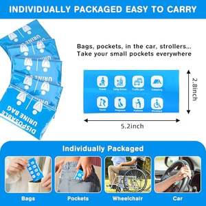 Kantong Urin Sekali Pakai 900ML dengan Ritsleting, Cetak Gravure, Bahan LDPE, untuk Wanita & Pria, Darurat, Perjalanan, Kantong Urin Portabel (Pribadi) - Product Image 5