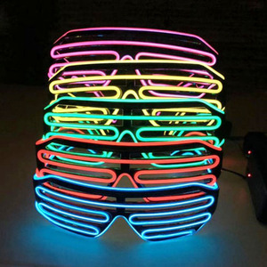 Customized Party Favors Shutter Wire Neon Rave Glasses <b>Wireless</b> <b>Light</b> up LED Party Glasses Flashing Sunglasses - Product Image 2